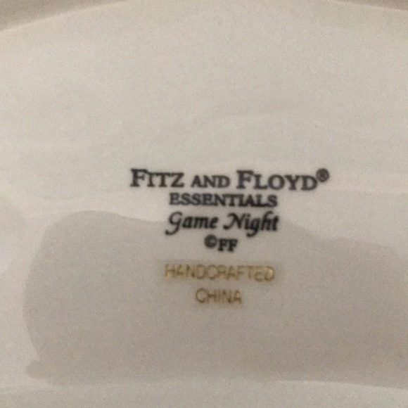 FITZ AND FLOYD Game Night Snack Plates EUC - Picture 8 of 10